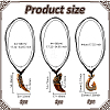 3Pcs 3 Styles Resin Fishhook Horn with Shark NJEW-HY0001-08A-2