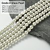 Eco-Friendly Glass Pearl Beads Strands HY-A008-8mm-RB007-3