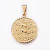 Real 18K Gold Plated 304 Stainless Steel Pendants STAS-H372-01E-1