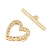 Brass Micro Pave Clear Cubic Zirconia Toggle Clasps KK-K391-07G-3