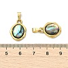 Natural Paua Shell Pendants PALLOY-JF05608-3