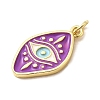 Brass Enamel Evil Eye Pendants KK-I378-16G-A-3