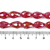 Opaque Solid Color Electroplate Glass Beads Strands EGLA-N013-P10mm-B07-4