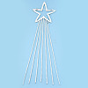 Crystal Rhinestone Star with Tassel Lapel Pin JEWB-T002-11S-2