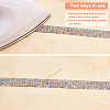 BENECREAT 3Yards 3 Style Plastic Glitter Hotfix with Resin Rhinestone DIY-BC0003-35-4