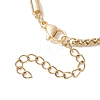 304 Stainless Steel Wheat Chains with Nylon Cord Mixed Chain Bracelets BJEW-JB13288-01-4
