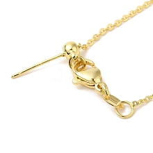 Brass Cable Chain Adjustable Slider Necklaces NJEW-B119-09G