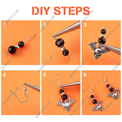 DIY Halloween Drop Earring Making Kits DIY-SC0019-36-1