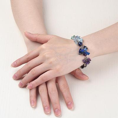 Chakra Gemstone Bracelets BJEW-JB02289-1