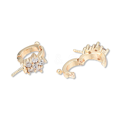 Brass Pave Cubic Zirconia Peg Bails KK-N232-201LG-1