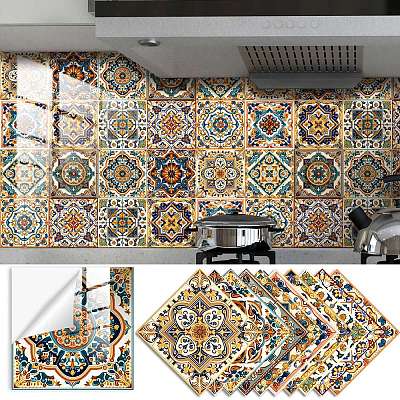 PVC Tiles Moroccan Design Self-Adhesive Wall Stickers PW24030224865-1