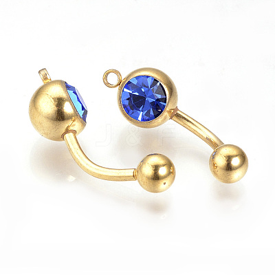 304 Stainless Steel Navel Rings STAS-Q222-G-1