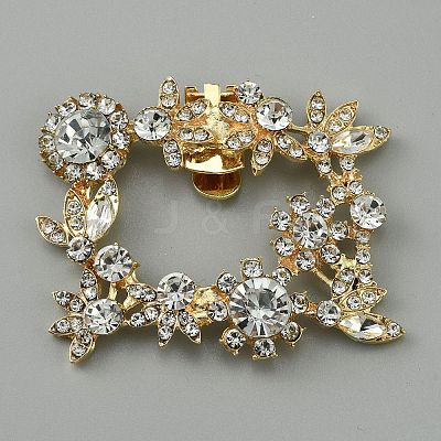 Alloy Crystal Rhinestone Wedding Shoe Decorations FIND-WH0120-80B-KCG-1