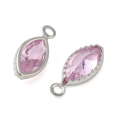 Brass Pave Cubic Zirconia Charms CU-CBABEB3-06P-1