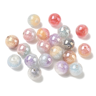 Luminous Two Tone Resin & Glitter Powder Beads RESI-F073-02-1