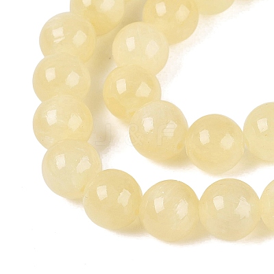 Natural Golden Silk Jade Beads Strands G-N369-01C-01-1