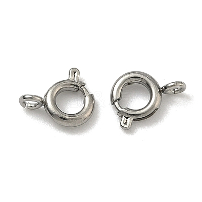 304 Stainless Steel Spring Ring Clasps STAS-B095-05A-P-1