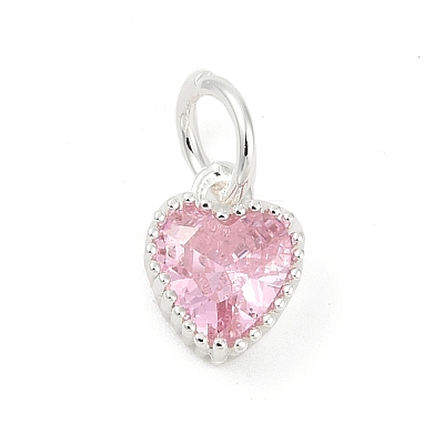 Brass Micro Pave Cubic Zirconia Pendants KK-H204-01S-02-1