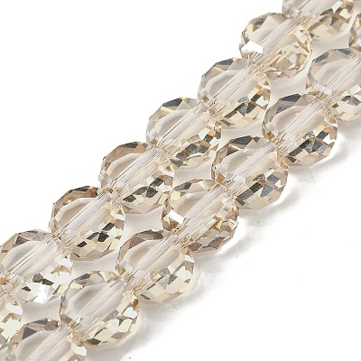 Electroplate Glass Beads Strands EGLA-L045-G-PL02-1