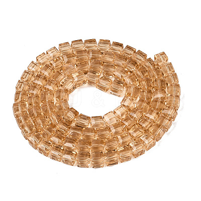 Transparent Glass Beads Strands GLAA-R041-8x8mm-A06-1