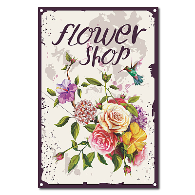 Vintage Metal Tin Sign AJEW-WH0157-081-1