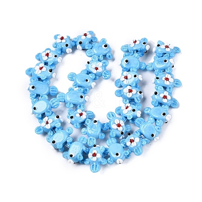 Handmade Lampwork Bumpy Beads Strands LAMP-T021-25D-1