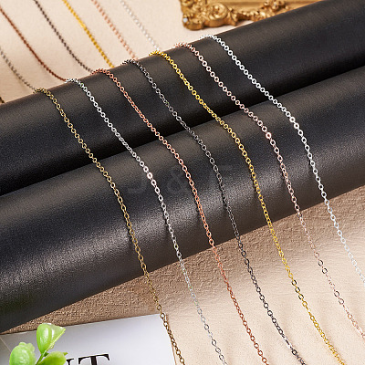 Brass Coated Iron Flat Cable Chains CH-TAC0007-02S-1