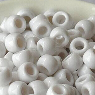 Opaque Acrylic Beads OACR-WH0025-06E-1