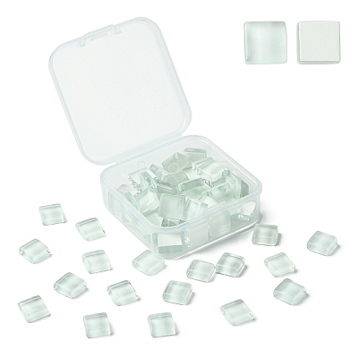 60Pcs Transparent Glass Cabochons GLAA-YW0003-65-36-1