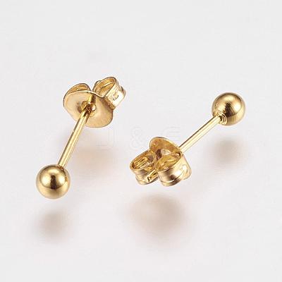Brass Ear Studs EJEW-E213-A-11G-1