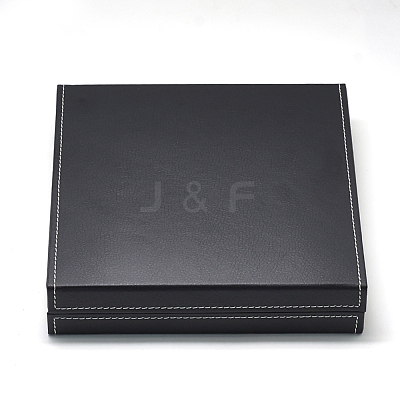 Plastic Imitation Leather Jewelry Set Boxes OBOX-Q014-28-1