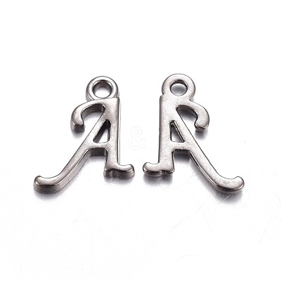 Gunmetal Plated Alloy Letter Pendants PALLOY-J718-01B-A-1
