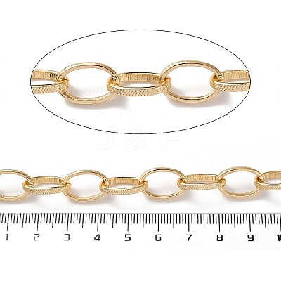 Oxidation Aluminum Textured Oval Link Chains CHA-E003-02G-1