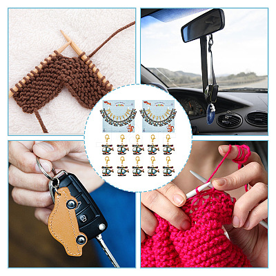 Helicopter Pendant Stitch Markers HJEW-AB00338-1