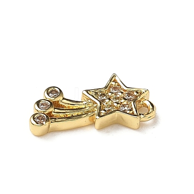 Brass Micro Pave Cubic Zirconia Charms KK-I276-43G-1