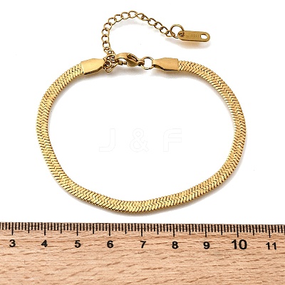 304 Stainless Steel Snake Chains Bracelets for Women BJEW-P395-02G-01-1