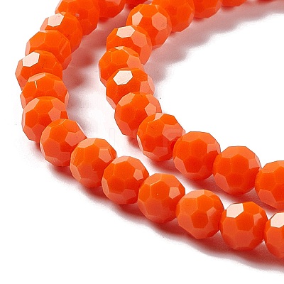 Faceted Glass Beads Strands EGLA-J042-35B-06-1