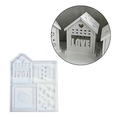 Patchwork House Christmas DIY Pendant Decoration Silicone Molds DIY-M057-01C-1