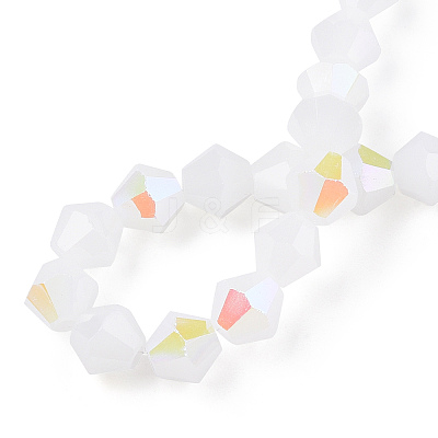 Imitation Jade Electroplate Glass Beads Strands EGLA-A039-J6mm-L06-1