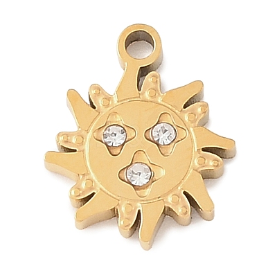 304 Stainless Steel Rhinestone Pendants RB-CBAB4B7-01I-G-1