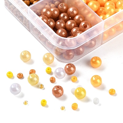 DIY 10 Grids ABS Plastic & Glass Seed Beads Jewelry Making Finding Beads Kits DIY-G119-01E-1