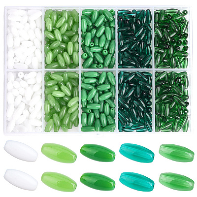 600Pcs 5 Styles Transparent & Opaque Colours Glass Seed Beads SEED-PA0001-16A-1
