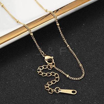 Ion Plating(IP) 304 Stainless Steel Satellite Chain Necklace for Men Women NJEW-M200-05G-1