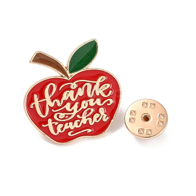 Teacher's Day Theme Rack Plating Light Gold Alloy Brooches JEWB-Z016-01KCG-23-1