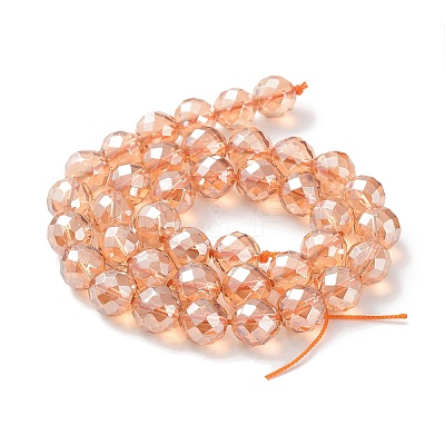 Electroplated Synthetic Quartz Crystal Beads Strands G-Z038-A02-02PL-1-1