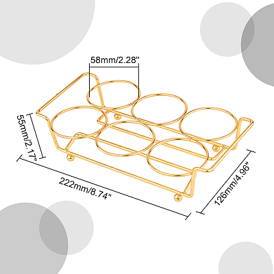 6-Hole Iron Glass Holder Display Racks ODIS-WH0025-72-1