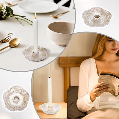 2Pcs Porcelain Candle Holders DJEW-PH0001-87B-1