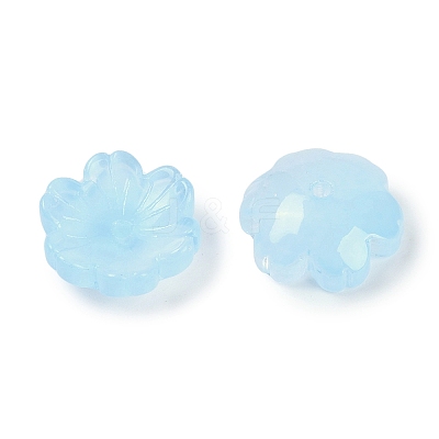 Transparent Spray Paint Glass Beads X1-GLAA-H035-04J-1