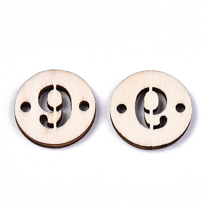 Unfinished Natural Poplar Wood Links Connectors WOOD-S045-138A-9-1