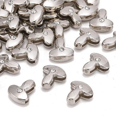 Letter Slider Beads for Watch Band Bracelet Making X-ALRI-O012-T-NR-1